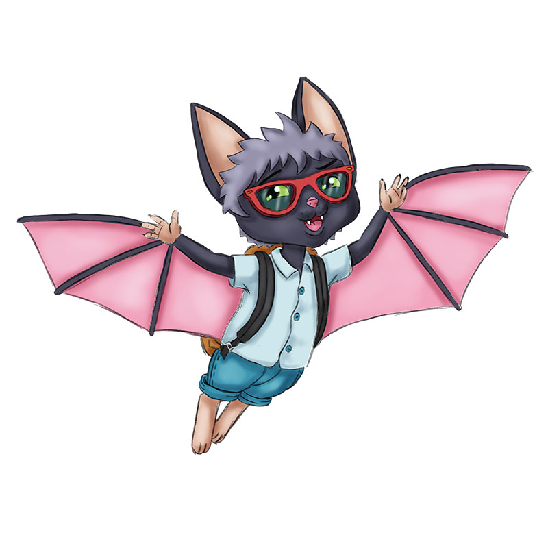 Vizavance mascot Seemore the bat